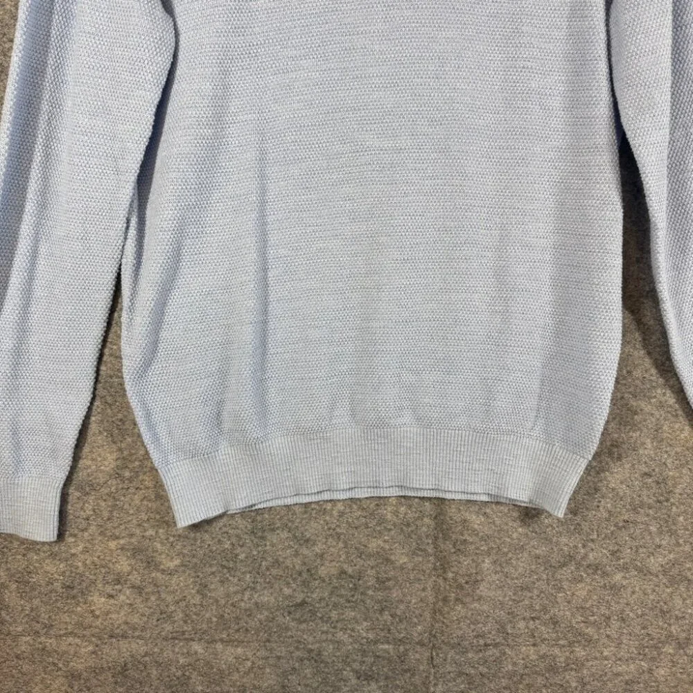 Johnnie-O Light Light Blue Cotton Knit Men's Sweater Size M Casual Golf Pullover
